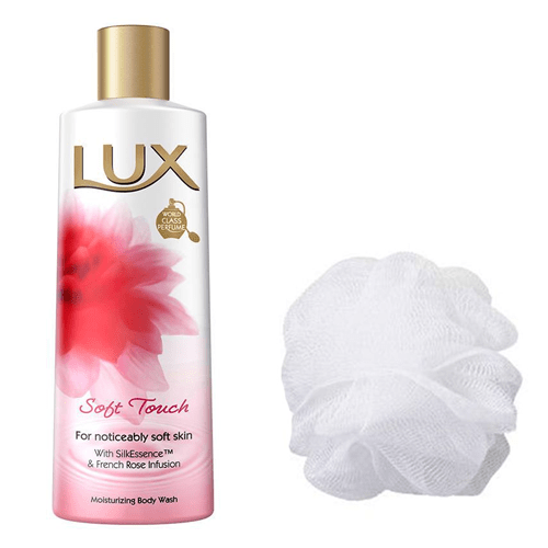 Lux-Soft-Touch-Softening-Body-Wash-with-Free-Loofah-250ml
